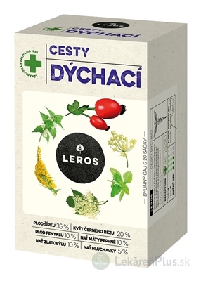 LEROS DÝCHACIE CESTY nálevové vrecká (inov. 2021) 20x1,5 g (30 g)