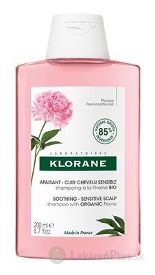 KLORANE ŠAMPÓN s BIO pivóniou citlivá a podráždená vlasová pokožka 1x200 ml