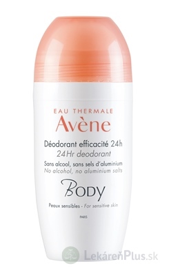 AVENE BODY DEODORANT efficacité 24h roll on deodorant pre citlivú pokožku 1x50 ml