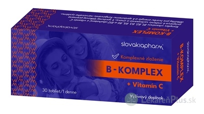 Slovakiapharm B-KOMPLEX + vitamín C tbl 1x30 ks