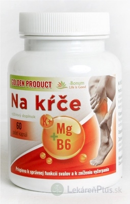 GOLDEN PRODUCT Na kŕče cps (Magnézium + B6 + Draslík) 1x60 ks