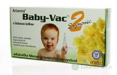 Arianna Baby-Vac 2 - Odsávačka hlienov na vysávač s čistiacou kefkou 1x1 ks