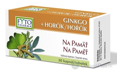 FYTO GINKGO + HORČÍK Na pamäť cps 1x30