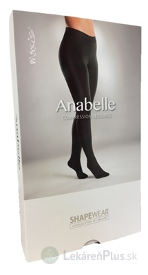 MAXIS SHAPEWEAR ANABELLE LEGÍNY veľkosť XXXL, kompresné, čierne + LÝTKOVÉ PANČUCHY (II.KT) so špicou, 1x1 set