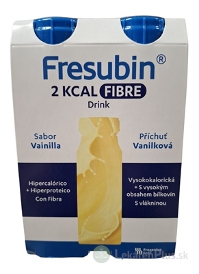 Fresubin 2 KCAL FIBRE DRINK sol, príchuť vanilková 4x200 ml (800 ml)