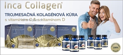 Inca Collagen Trojmesačná kolagénová kúra+vit.C&D Collagen prášok 3x30 vreciek + Vit.D3 3x30 cps + Vit.C 3x30 tbl, 1x1 set