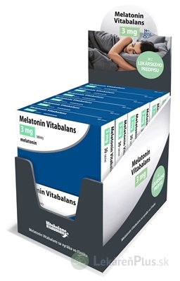 Melatonin Vitabalans 3 mg DISPLEJ tbl (ŠÚKL kód: 2718D) 12x30 ks, 1x1 set