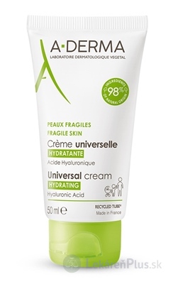 A-DERMA CRÉME UNIVERSELLE HYDRATANTE hydratačný krém pre krehkú kožu 1x50 ml