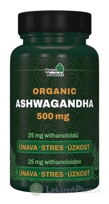 NaturProdukt ASHWAGANDHA organic 500 mg cps 1x60 ks
