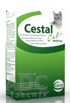CESTAL CAT 80 mg/20 mg žuvacie tablety pre mačky 6x8 ks (48 ks)