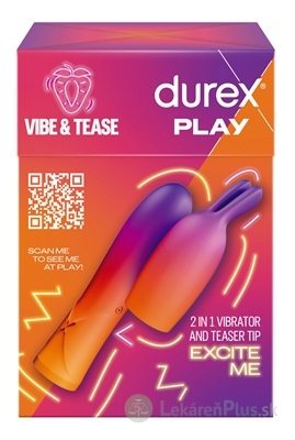 DUREX PLAY VIBE & TEASE vibrátor 2v1 so stimulačnou špičkou 1x1 ks