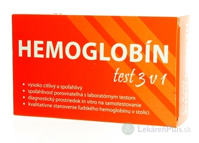 BIOGEMA HEMOGLOBÍN TEST 3v1 na okultné krvácanie 1x3 ks