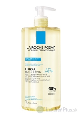 LA ROCHE-POSAY LIPIKAR HUILE LAVANTE AP+ kúpeľový a sprchovací olej, s pumpičkou 1x1000 ml