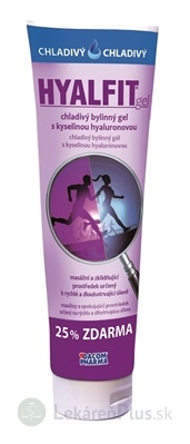 HYALFIT gél chladivý bylinný gél s kys. hyaluronovou (25% zadarmo), 1x150 ml