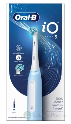 Oral-B iO SERIES 3 Ice Blue elektrická zubná kefka 1x1 ks