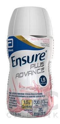 Ensure PLUS ADVANCE jahodová príchuť (inov. 2024) 24x220 ml
