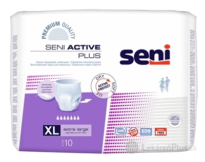 Seni ACTIVE PLUS Extra Large 4 navliekacie nohavičky (obvod 120-160 cm, savosť 2000 ml) 1x10 ks