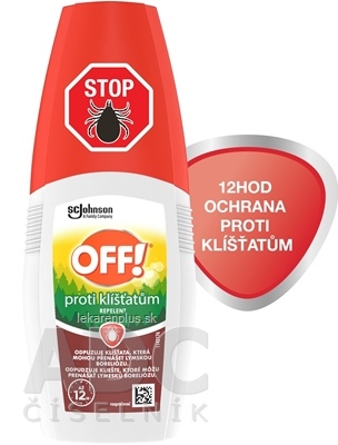 OFF! Proti kliešťom rozprašovač repelent 1x100 ml