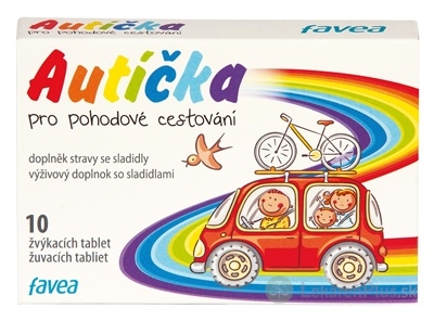 favea AUTÍČKA pre pohodlné cestovanie žuvacie tablety 1x10 ks