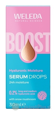 WELEDA Hyaluronic Moisture SERUM DROPS so snežnou hubou 1x30 ml