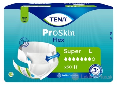 TENA Flex Super L inkontinenčné nohavičky s rýchloupevňovacím pásom (inov.2022) 1x30 ks