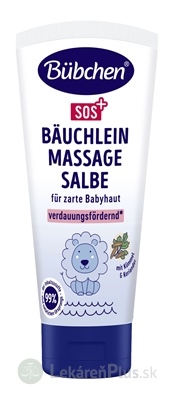BUBCHEN SOS+ Balzam na boľavé bruško na masáž, s rascou a koriandrom 1x50 ml