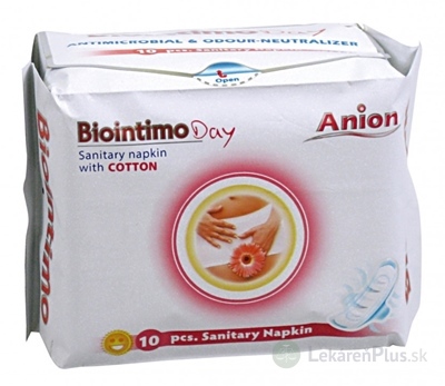 Biointimo Anion denné s krídielkami aniónové hygienické vložky 1x10 ks