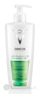 VICHY DERCOS ANTI-DANDRUFF Šampón proti lupinám na normálne a mastné vlasy (M0516000) 1x390 ml