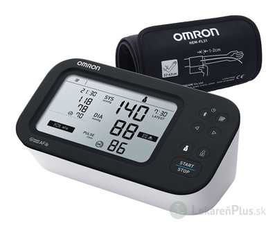 OMRON M7 Intelli IT AFIB Tlakomer na rameno (HEM-7380T1-EBK) + adaptér zdarma 1 ks, 1x1 set