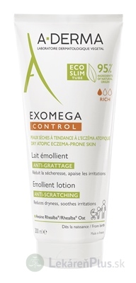 A-DERMA EXOMEGA CONTROL Emolienčné MLIEKO (inov.2022, eco tube) 1x200 ml