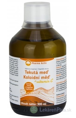 Pharma Activ Tekutá meď + vitamín C 1x300 ml