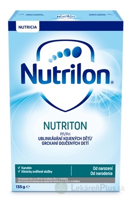 Nutrilon 1 NUTRITON (od narodenia) prídavok do mat. mlieka pri grckaní kojených detí, 1x135 g