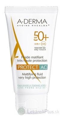 A-DERMA PROTECT AC FLUIDE MATIFIANT SPF50+ zmatňujúci fluid 1x40 ml