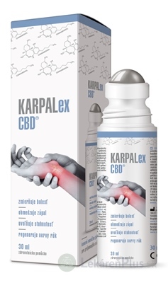 KARPALex CBD emulzia, kovová masážna guľôčka 1x30 ml