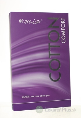 MAXIS COMFORT COTTON STEHENNÉ PANČUCHY veľkosť 6, (II.KT), normálne, bez špice, s krajkou, bronz, 1x1 pár