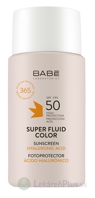 BABÉ SUPER FLUID COLOR SPF50 tónovaný fluid s ochranným faktorom pre všetky typy pleti 1x50 ml