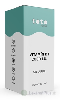 TOTO VITAMÍN D3 2000 I.U. cps 120 ks
