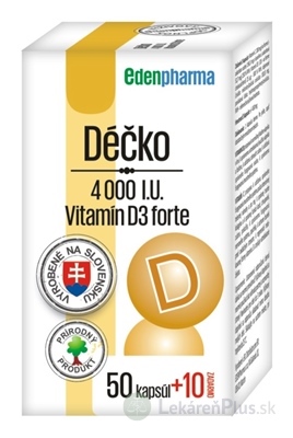 EDENPharma Déčko 4000 I.U. cps (50+10 zadarmo) 1x60 ks