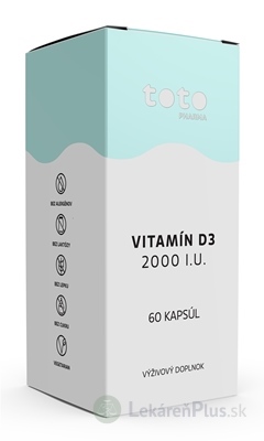 TOTO VITAMÍN D3 2000 I.U. cps (inov. 2020-07) 1x60 ks