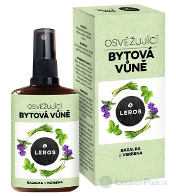 LEROS OSVIEŽUJÚCA BYTOVÁ VÔŇA BAZALKA & VERBENA bytový parfum, rozprašovač 1x100 ml