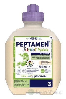 PEPTAMEN Junior PHGG sol, vanilková príchuť 12x500 ml (6 l)