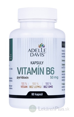 Adelle Davis VITAMÍN B6, pyridoxín 50 mg cps 1x60 ks