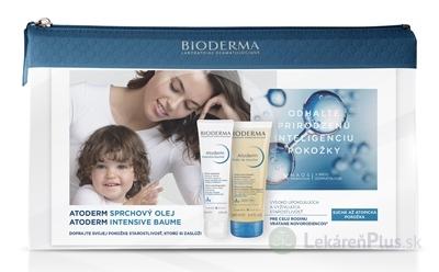 BIODERMA Atoderm testovacie balenie Intensive baume 45 ml + sprchový olej 100 ml, 1x1 set