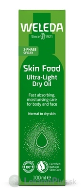WELEDA Skin Food Ultra-Light Dry Oil hydratačný olej pre telo a pleť 1x100 ml