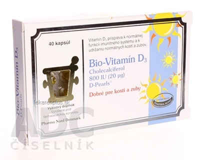 Bio-Vitamín D3 cps (cholecalciferol 800 IU) 1x40 ks