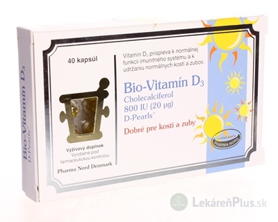 Bio-Vitamín D3 cps (cholecalciferol 800 IU) 1x40 ks