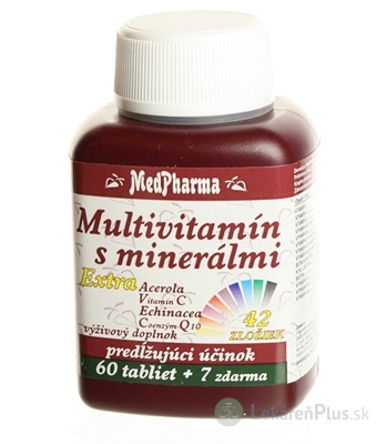 MedPharma MULTIVITAMIN S MINERÁL. EXTRA 42 ZLOŽIEK tbl 60+7 zadarmo (67 ks)