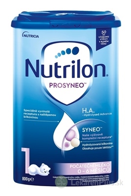Nutrilon 1 PROSYNEO H.A. - Hydrolyzed Advance počiatočná dojčenská výživa (0-6 mesiacov) 1x800 g