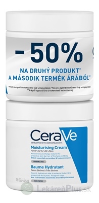 CeraVe HYDRATAČNÝ KRÉM DUOPACK na suchú až veľmi suchú pokožku (50 % zľava na 2. produkt) 2x454 g