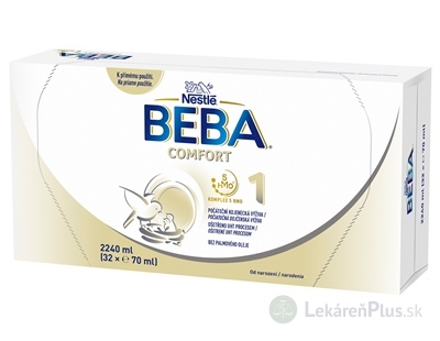 BEBA COMFORT 1, komplex 5 HM-O počiatočná dojčenská výživa (od narodenia)(inov.5/2024) 32x70 ml (2240 ml)